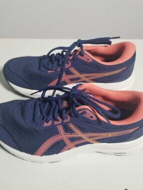 NWOB Asics Women's Gel-Contend 8 Running Blue Pink Shoes Sz 7.5